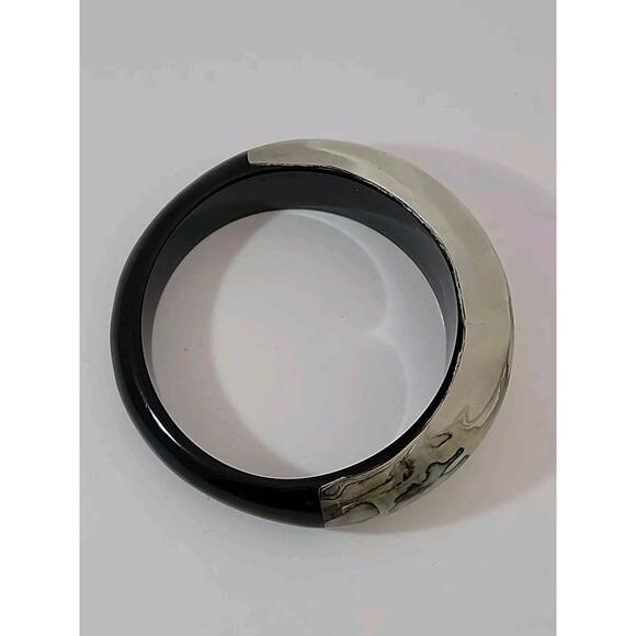 Vintage Abalone Encased Lucite Bangle Bracelet Stunning 2.75 Inches‎ - Picture 6 of 9